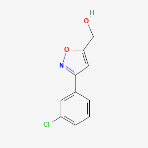 molecular formula C10H8ClNO2 B597745 (3-(3-Chlorophenyl)isoxazol-5-yl)methanol CAS No. 101862-42-4