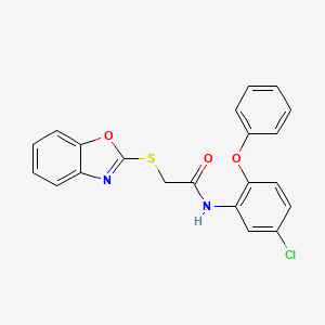 2-(1,3-benzoxazol-2-ylthio)-N-(5-chloro-2-phenoxyphenyl)acetamide
