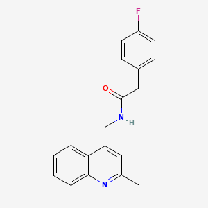 molecular formula C19H17FN2O B5977453 2-(4-fluorophenyl)-N-[(2-methylquinolin-4-yl)methyl]acetamide 
