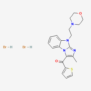 molecular formula C21H24Br2N4O2S B5977482 {2-methyl-9-[2-(4-morpholinyl)ethyl]-9H-imidazo[1,2-a]benzimidazol-3-yl}(2-thienyl)methanone dihydrobromide 