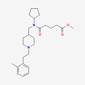 methyl 5-[cyclopentyl({1-[2-(2-methylphenyl)ethyl]-4-piperidinyl}methyl)amino]-5-oxopentanoate