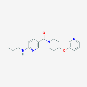 molecular formula C20H26N4O2 B5977500 N-(sec-butyl)-5-{[4-(3-pyridinyloxy)-1-piperidinyl]carbonyl}-2-pyridinamine 