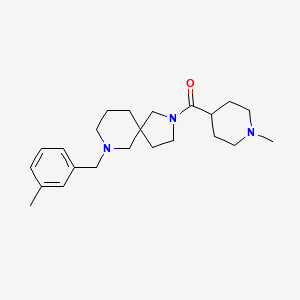 molecular formula C23H35N3O B5977508 7-(3-methylbenzyl)-2-[(1-methyl-4-piperidinyl)carbonyl]-2,7-diazaspiro[4.5]decane 