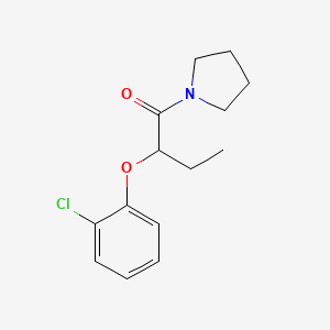 molecular formula C14H18ClNO2 B5977509 1-[2-(2-chlorophenoxy)butanoyl]pyrrolidine 