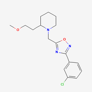 1-{[3-(3-chlorophenyl)-1,2,4-oxadiazol-5-yl]methyl}-2-(2-methoxyethyl)piperidine