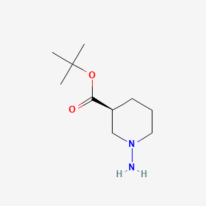 molecular formula C10H20N2O2 B597752 (S)-tert-Butyl 1-aminopiperidine-3-carboxylate CAS No. 1225349-89-2