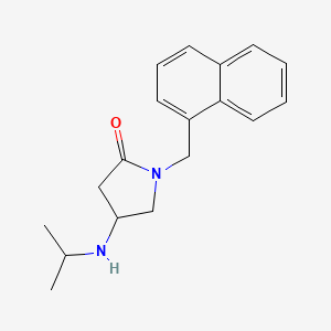 molecular formula C18H22N2O B5977523 4-(isopropylamino)-1-(1-naphthylmethyl)-2-pyrrolidinone 