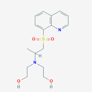 molecular formula C16H22N2O4S B5977544 2,2'-{[1-methyl-2-(8-quinolinylsulfonyl)ethyl]imino}diethanol 
