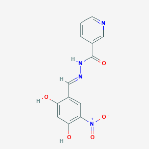 molecular formula C13H10N4O5 B5977550 N'-(2,4-dihydroxy-5-nitrobenzylidene)nicotinohydrazide 