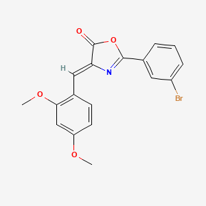 molecular formula C18H14BrNO4 B5977555 2-(3-bromophenyl)-4-(2,4-dimethoxybenzylidene)-1,3-oxazol-5(4H)-one 