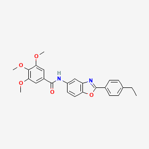 molecular formula C25H24N2O5 B5977568 N-[2-(4-ethylphenyl)-1,3-benzoxazol-5-yl]-3,4,5-trimethoxybenzamide 