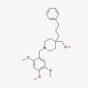 molecular formula C25H35NO4 B5977573 [4-(3-phenylpropyl)-1-(2,4,5-trimethoxybenzyl)-4-piperidinyl]methanol 