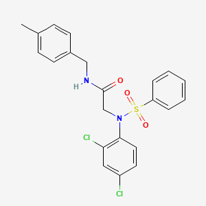 molecular formula C22H20Cl2N2O3S B5977578 N~2~-(2,4-dichlorophenyl)-N~1~-(4-methylbenzyl)-N~2~-(phenylsulfonyl)glycinamide 