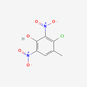 molecular formula C7H5ClN2O5 B597758 3-Chloro-4-methyl-2,6-dinitrophenol CAS No. 1330750-45-2