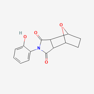 molecular formula C14H13NO4 B5977585 4-(2-hydroxyphenyl)-10-oxa-4-azatricyclo[5.2.1.0~2,6~]decane-3,5-dione 