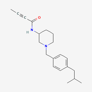 molecular formula C20H28N2O B5977594 N-[1-(4-isobutylbenzyl)-3-piperidinyl]-2-butynamide 
