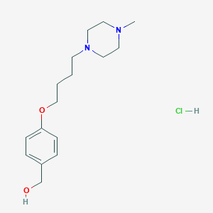 molecular formula C16H27ClN2O2 B5977659 {4-[4-(4-methylpiperazin-1-yl)butoxy]phenyl}methanol hydrochloride 