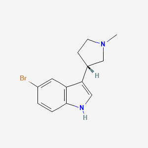 molecular formula C13H15BrN2 B597767 (S)-5-Bromo-3-(1-methylpyrrolidin-3-yl)-1H-indole CAS No. 1266317-80-9