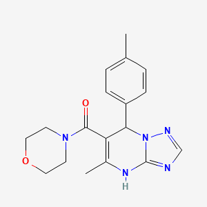 molecular formula C18H21N5O2 B5977681 5-methyl-7-(4-methylphenyl)-6-(4-morpholinylcarbonyl)-4,7-dihydro[1,2,4]triazolo[1,5-a]pyrimidine 