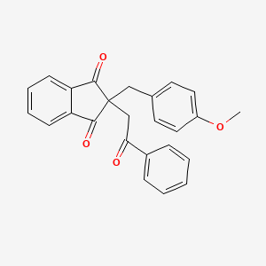 molecular formula C25H20O4 B5977707 2-(4-methoxybenzyl)-2-(2-oxo-2-phenylethyl)-1H-indene-1,3(2H)-dione 