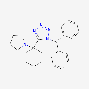 1-(diphenylmethyl)-5-[1-(1-pyrrolidinyl)cyclohexyl]-1H-tetrazole