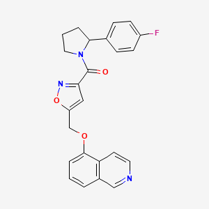 5-[(3-{[2-(4-fluorophenyl)-1-pyrrolidinyl]carbonyl}-5-isoxazolyl)methoxy]isoquinoline