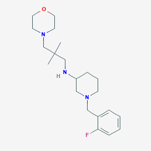 molecular formula C21H34FN3O B5977720 N-[2,2-dimethyl-3-(4-morpholinyl)propyl]-1-(2-fluorobenzyl)-3-piperidinamine 