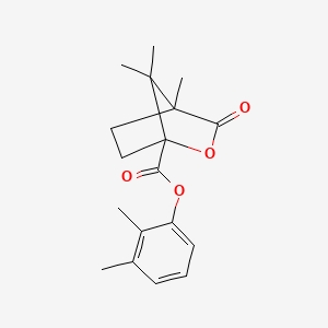 molecular formula C18H22O4 B5977730 2,3-dimethylphenyl 4,7,7-trimethyl-3-oxo-2-oxabicyclo[2.2.1]heptane-1-carboxylate 