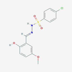 molecular formula C14H13ClN2O4S B5977736 4-chloro-N'-(2-hydroxy-5-methoxybenzylidene)benzenesulfonohydrazide 