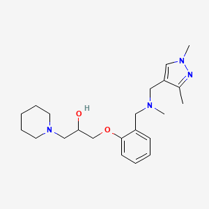 molecular formula C22H34N4O2 B5977753 1-(2-{[[(1,3-dimethyl-1H-pyrazol-4-yl)methyl](methyl)amino]methyl}phenoxy)-3-(1-piperidinyl)-2-propanol 