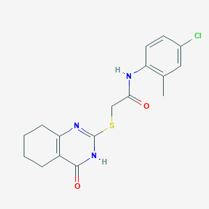 N-(4-chloro-2-methylphenyl)-2-[(4-oxo-3,4,5,6,7,8-hexahydro-2-quinazolinyl)thio]acetamide