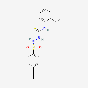 molecular formula C19H25N3O2S2 B5977805 2-[(4-tert-butylphenyl)sulfonyl]-N-(2-ethylphenyl)hydrazinecarbothioamide 