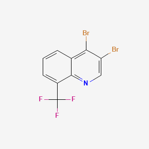 molecular formula C10H4Br2F3N B597781 3,4-Dibromo-8-(trifluoromethyl)quinoline CAS No. 1210675-80-1
