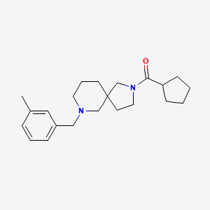 molecular formula C22H32N2O B5977812 2-(cyclopentylcarbonyl)-7-(3-methylbenzyl)-2,7-diazaspiro[4.5]decane 