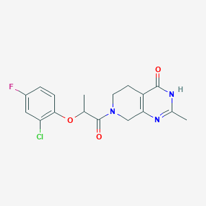 molecular formula C17H17ClFN3O3 B5977822 7-[2-(2-chloro-4-fluorophenoxy)propanoyl]-2-methyl-5,6,7,8-tetrahydropyrido[3,4-d]pyrimidin-4(3H)-one 