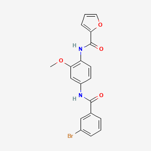 molecular formula C19H15BrN2O4 B5977825 N-{4-[(3-bromobenzoyl)amino]-2-methoxyphenyl}-2-furamide 