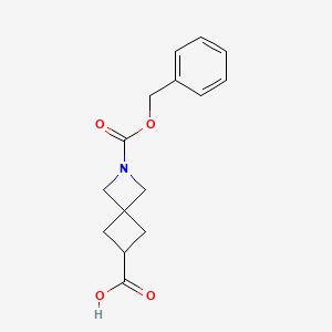 molecular formula C15H17NO4 B597784 2-((苄氧羰基)-2-氮杂螺[3.3]庚烷-6-羧酸 CAS No. 1291487-33-6