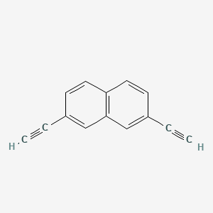 molecular formula C14H8 B597786 2,7-Diethynylnaphthalene CAS No. 113705-27-4