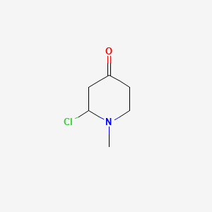 molecular formula C6H10ClNO B597787 2-Chloro-1-methylpiperidin-4-one CAS No. 17228-68-1