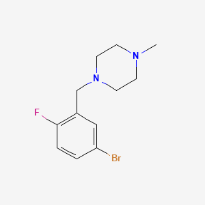 molecular formula C12H16BrFN2 B597788 4-Bromo-2-(4-methylpiperazinomethyl)-1-fluorobenzene CAS No. 1355247-95-8