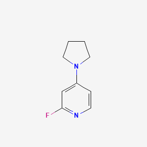 molecular formula C9H11FN2 B597789 2-Fluoro-4-(pyrrolidin-1-yl)pyridine CAS No. 1352318-60-5