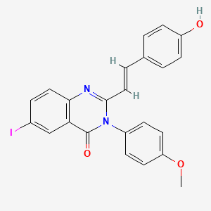 molecular formula C23H17IN2O3 B5977905 2-[2-(4-hydroxyphenyl)vinyl]-6-iodo-3-(4-methoxyphenyl)-4(3H)-quinazolinone 