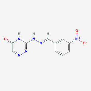 molecular formula C10H8N6O3 B5977909 3-nitrobenzaldehyde (5-oxo-4,5-dihydro-1,2,4-triazin-3-yl)hydrazone 