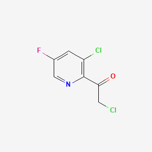 molecular formula C7H4Cl2FNO B597791 2-氯-1-(3-氯-5-氟吡啶-2-基)乙酮 CAS No. 1374652-07-9