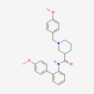 molecular formula C27H30N2O3 B5977916 1-(4-methoxybenzyl)-N-(4'-methoxy-2-biphenylyl)-3-piperidinecarboxamide 