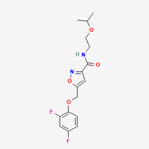 molecular formula C16H18F2N2O4 B5977937 5-[(2,4-difluorophenoxy)methyl]-N-(2-isopropoxyethyl)-3-isoxazolecarboxamide 