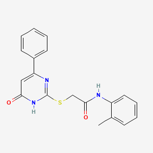 2-[(4-hydroxy-6-phenyl-2-pyrimidinyl)thio]-N-(2-methylphenyl)acetamide