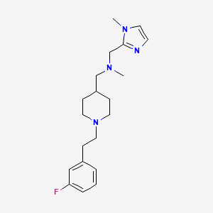 molecular formula C20H29FN4 B5977960 ({1-[2-(3-fluorophenyl)ethyl]-4-piperidinyl}methyl)methyl[(1-methyl-1H-imidazol-2-yl)methyl]amine 