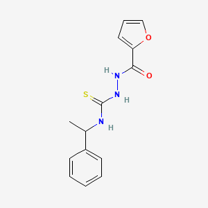 molecular formula C14H15N3O2S B5977981 2-(2-furoyl)-N-(1-phenylethyl)hydrazinecarbothioamide 