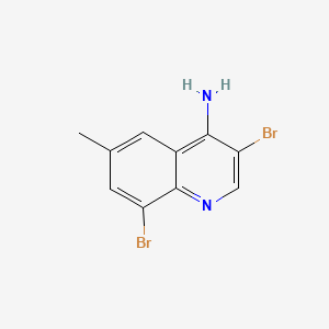 molecular formula C10H8Br2N2 B597799 3,8-Dibromo-6-methylquinolin-4-amine CAS No. 1211189-98-8